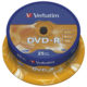 DVD-R 16x spindl Mat Silver Verbatim