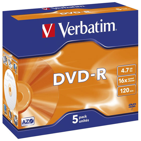 DVD-R 16x JC Mat Silver Verbatim