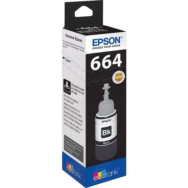 Originalna tinta Epson T66414, C13T664140 Crna/Black(K)